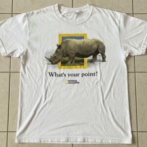 White National Geographic rhino T-Shirt